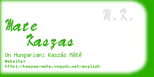 mate kaszas business card